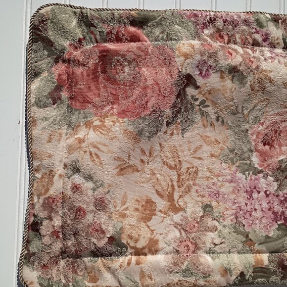 CROSCILL Cotswold Boudoir Throw Pillow Cover Sham Vintage Floral Cabbage Roses - Picture 2 of 8